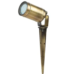 Lido Gartenstrahler mit Erdspieß Messing massiv GU10 IP64< Moderne Lampen|Metall Lampen