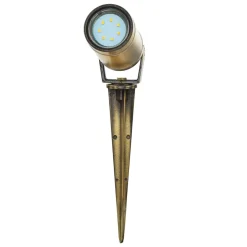 Lido Gartenstrahler mit Erdspieß Messing massiv GU10 IP64< Moderne Lampen|Metall Lampen