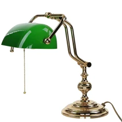 Giovanni Battista Gebogene Jugendstil Bankerlampe Vergoldet 24 Karat< Bürolampen|Lampen Aus Aller Welt