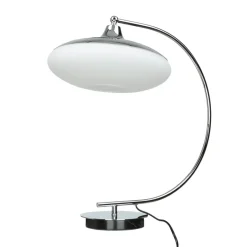 Glaslampen|Designerlampen*Invicta Interior Gebogene Tischleuchte Bauhaus rund 45cm