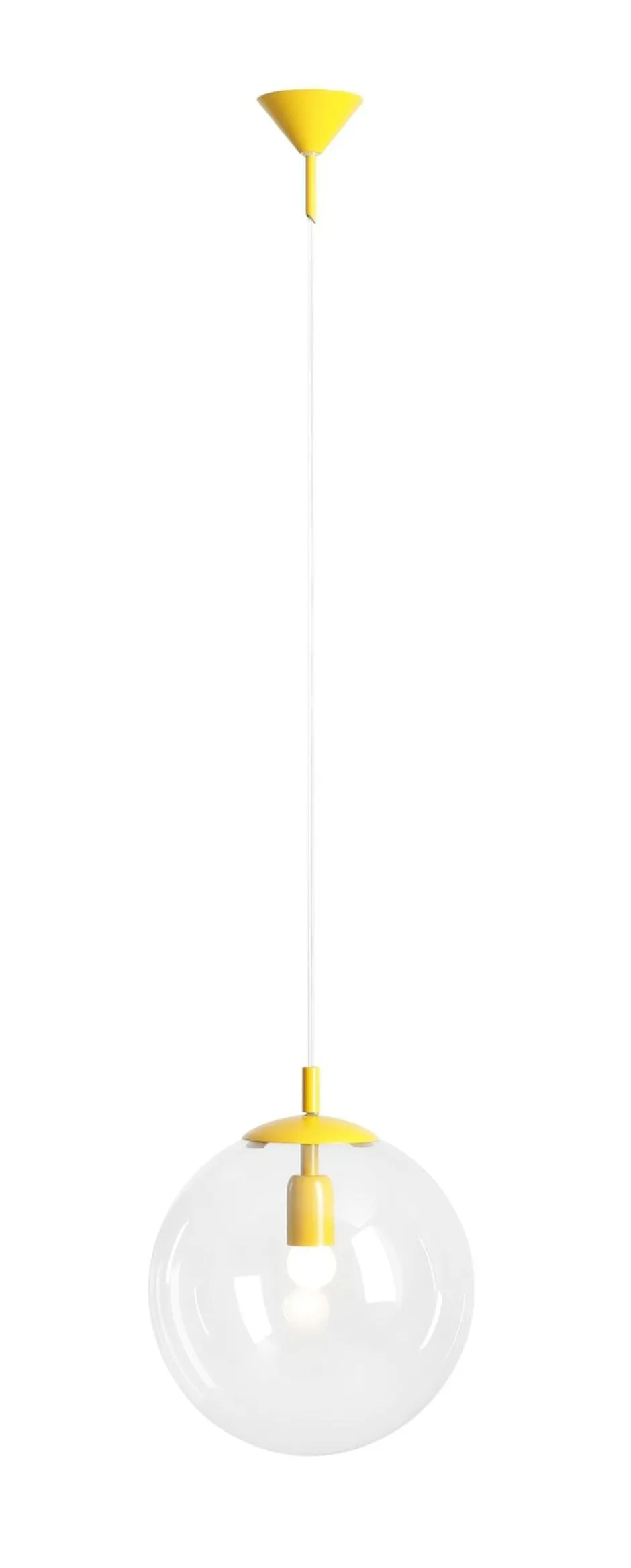 Bürolampen|Feuchtraumleuchten*ALDEX Gelbe Hängelampe Glas Kugel rund Ø30 cm E27 dekorativ