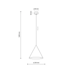 TK Lighting Gelbe Hängelampe Metall E27 Ø 25 cm H: max. 160 cm verstellbar< Hängelampen|Esszimmer Lampen