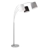 Wohnzimmerlampen|Stofflampen*Just Light Gemütliche Bogenleuchte Metall Stoff E27 190 cm 3-flmg