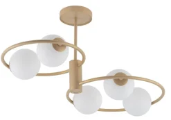 Deckenleuchten|Kugellampen*Sigma Gemütliche Deckenlampe Glas Kugel Metall L:70 cm G9