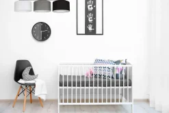 Belis Gemütliche Deckenlampe Stoff Weiß Grau Schwarz 3-flmg< Bürolampen|Wohnzimmerlampen