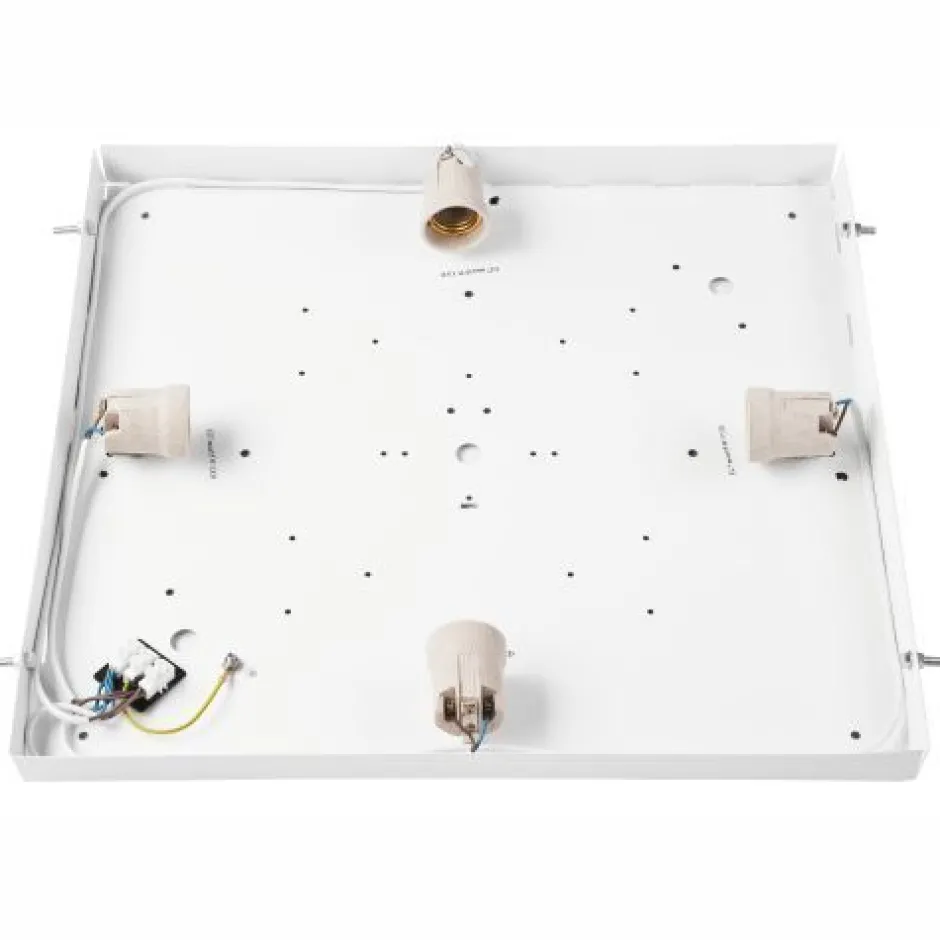 Lamkur Gemütliche Deckenleuchte Pinie Glas B:48 cm E27 4-flmg< Wohnzimmerlampen|Glaslampen