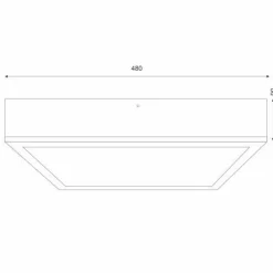 Lamkur Gemütliche Deckenleuchte Pinie Glas B:48 cm E27 4-flmg< Wohnzimmerlampen|Glaslampen