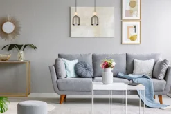 Belis Gemütliche Hängelampe Champagner Metall Holz E27 46 cm< Hängelampen|Bürolampen