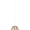 Hängelampen|Bürolampen*Belis Gemütliche Hängelampe Weiß Natur Holz E27 B:20,5 cm