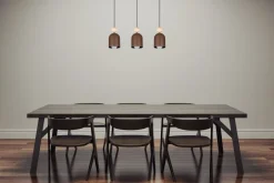 Belis Gemütliche Hängeleuchte Rostbraun Metall Holz E27 66 cm< Hängelampen|Bürolampen