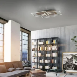 Paul Neuhaus Gemütliche LED Deckenlampe Holz L:82 cm 4320 lm dimmbar< Deckenleuchten|Flurlampen