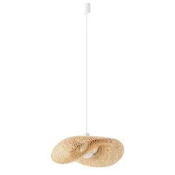 Nowodvorski Gemütliche Pendelleuchte Bambus Holz E27 L:50 cm groß< Hängelampen|Bürolampen