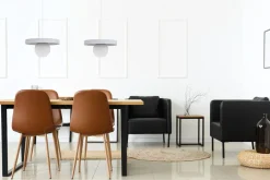 Belis Gemütliche Pendelleuchte Glas Metall Weiß E27 Ø30 cm< Hängelampen|Bürolampen