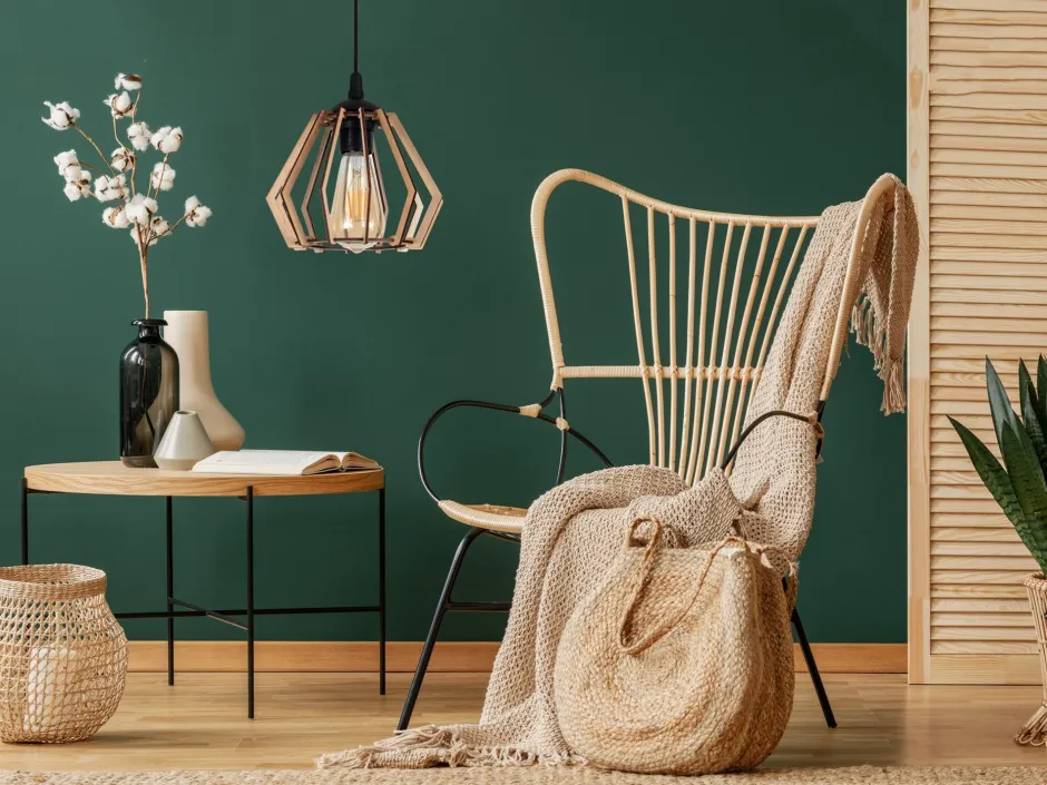 Belis Gemütliche Pendelleuchte Holz E27 20,5 cm Schwarz Natur< Hängelampen|Bürolampen