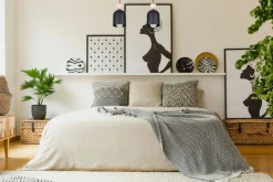 Hängelampen|Bürolampen*Belis Gemütliche Pendelleuchte Schwarz Metall Holz E27 46 cm