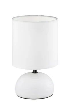 Trio Reality Gemütliche Tischlampe Stoff Keramik E14 23 cm blendarm< Wohnzimmerlampen|Stofflampen