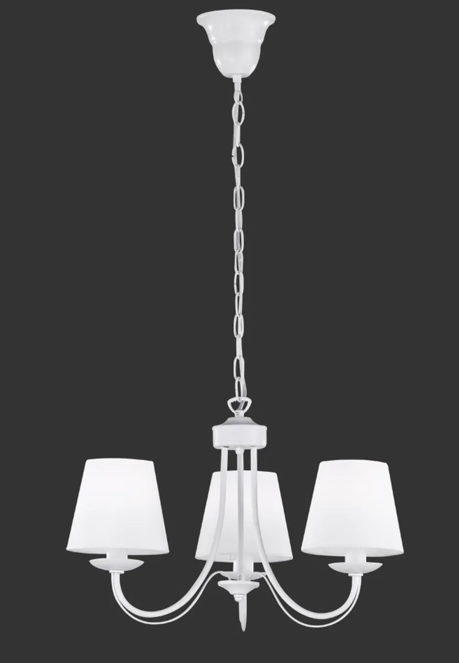 Trio Reality Gemütlicher Kronleuchter Stoff Metall Stoff E14 3-flmg< Hängelampen|Bürolampen