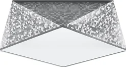 Wohnzimmerlampen|Moderne Lampen*Sollux Geometrische Deckenlampe Grau gemustert B:40cm 2x E27