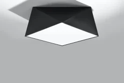 Wohnzimmerlampen|Moderne Lampen*Sollux Geometrische Deckenleuchte Schwarz B:40cm LYNNDIE