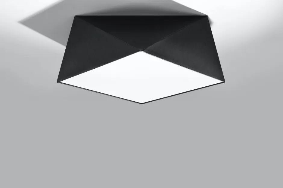 Wohnzimmerlampen|Moderne Lampen*Sollux Geometrische Deckenleuchte Schwarz B:40cm LYNNDIE