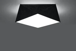 Wohnzimmerlampen|Moderne Lampen*Sollux Geometrische Deckenleuchte Schwarz B:40cm LYNNDIE