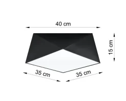 Wohnzimmerlampen|Moderne Lampen*Sollux Geometrische Deckenleuchte Schwarz B:40cm LYNNDIE