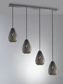 Trio Reality Geometrische Hängelampe Metall Anthrazit E27 90 cm lang< Hängelampen|Bürolampen