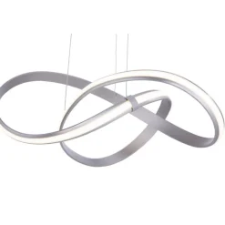 Hängelampen|Led Lampen*Paul Neuhaus Geschwungene LED Pendelleuchte in Stahl 3000 K dimmbar