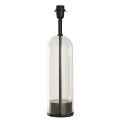 Lampengestelle*Searchlight Gestell für Tischleuchte Glas E27 H: 51 cm Schwarz Klar