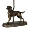 Wohnzimmerlampen|Tischlampen*Elstead Gestell Tischleuchte E27 in Bronze antik Hund Resin