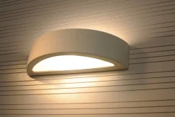 Sollux Gipslampe Weiß Bemalbar elegantes Licht E27 ORION< Gipsleuchten|Küchenlampen