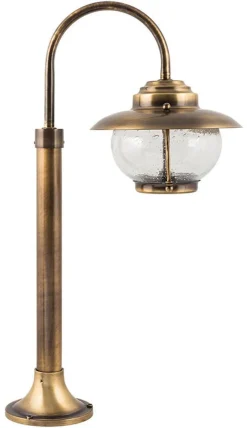 Lido Glanzvolle Gartenleuchte Messing Glas Weg Premium< Außenleuchten Antik|Außenleuchten Messing