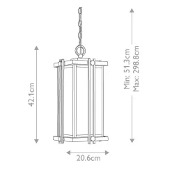 Moderne Lampen|Rustikale Lampen*Elstead Glanzvolle Pendellampe GORDON außen Modern Design