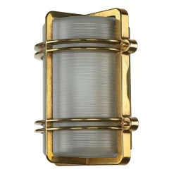 Lampen Aus Aller Welt|Rustikale Lampen*Laura Suardi Glanzvolle Schiffslampe TOMASO Messing IP54