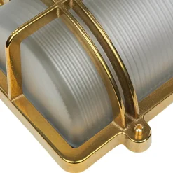 Lampen Aus Aller Welt|Rustikale Lampen*Laura Suardi Glanzvolle Schiffslampe TOMASO Messing IP54