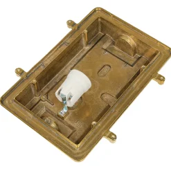 Lampen Aus Aller Welt|Rustikale Lampen*Laura Suardi Glanzvolle Schiffslampe TOMASO Messing IP54