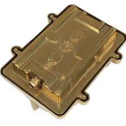 Lampen Aus Aller Welt|Rustikale Lampen*Laura Suardi Glanzvolle Schiffslampe TOMASO Messing IP54