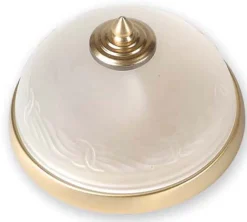 Deckenleuchten|Flurlampen*Lido Glas Deckenleuchte in Messing rund Wohnzimmer