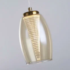 Searchlight Glas Hängeleuchte LED in Bronze Champagner 3000 K< Hängelampen|Led Lampen