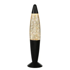 Easylight Glitter Lavalampe Schwarz Gold 36 cm Retro TIMMY< Retro Lampen|Lavalampen