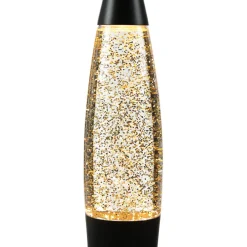 Easylight Glitter Lavalampe Schwarz Gold 36 cm Retro TIMMY< Retro Lampen|Lavalampen