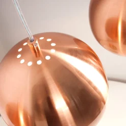 Hängelampen|Esszimmer Lampen*Invicta Interior Glänzende Hängeleuchte Retro lang E27 Kupfer Optik