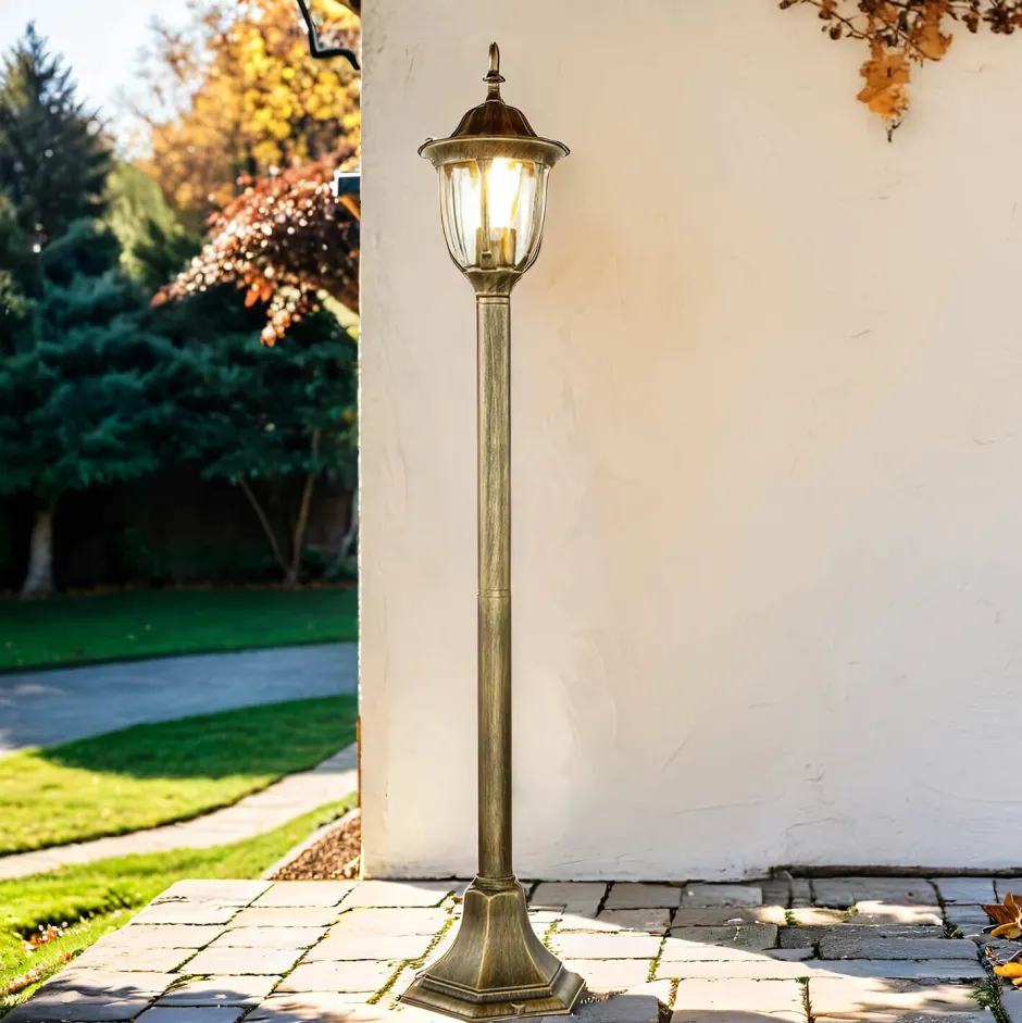 Rabalux Gold Antike Wegeleuchte MILANO 1m hoch rustikal< Rustikale Lampen|Rustikale Außenleuchten