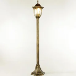 Rabalux Gold Antike Wegeleuchte MILANO 1m hoch rustikal< Rustikale Lampen|Rustikale Außenleuchten