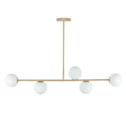 Sigma Gold Deckenlampe Metall Glas satiniert G9 5-flammig< Deckenleuchten|Moderne Lampen