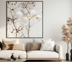 Wohnzimmerlampen|Glaslampen*Belis Goldene Deckenlampe Glaskugeln blendarm 4-flmg Metall