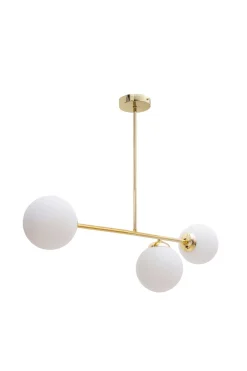 Bürolampen|Wohnzimmerlampen*Belis Goldene Deckenlampe Glaskugeln blendarm E27 Metall