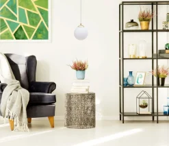 Belis Goldene Deckenleuchte Glas blendarm Ø12 cm E27 Metall< Bürolampen|Wohnzimmerlampen