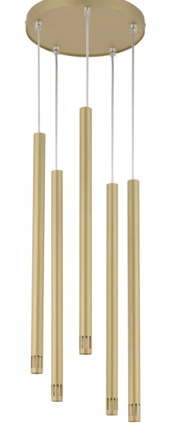 Hängelampen|Moderne Lampen*Sigma Goldene Hängelampe Metall Zylinder Modern 5-flmg rund