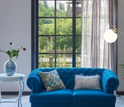 Wohnzimmerlampen|Metall Lampen*Belis Goldene Pendelleuchte Glas blendarm L:15 cm E27 Metall